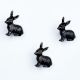 Antique Rabbit Metal Wall Hooks and Drawer Knobs 3 Pieces
